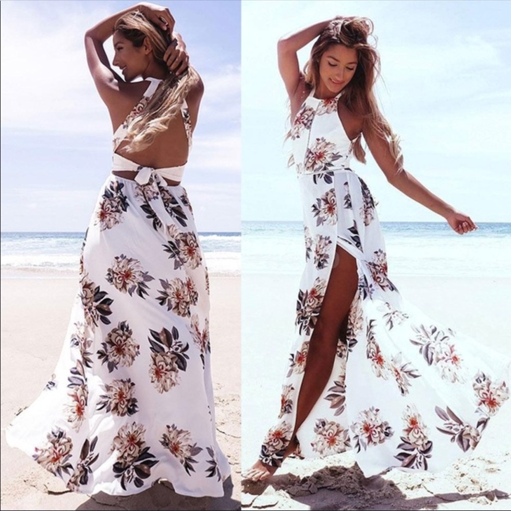 Chiffon floral print dress